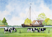 "Barge and Cows"